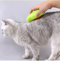 HIGIENE-Escova elétrica para massagem e tosa de animais de estimação, escova elétrica 3 em 1 para massagem e escova de vapor para gatos e cachorros