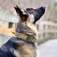 ACESSÓRIOS-Conjunto de coleira tática militar para cães, coleira durável para animais de estimação, coleira retrátil, acessório de treinamento para cães de médio e grande porte, pastor alemão