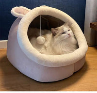 CAMINHAS-Cama para gatos com estampa de desenho animado, dobrável, removível e lavável, para cães pequenos, com tapete, bolsa, caverna, cama para gatos