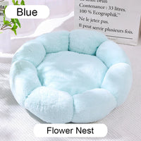 CAMINHAS-Cama redonda para animais de estimação de 40-60 cm, cama para cães grandes, cama supermacia para gatos, longa, de pelúcia, cesta para cães, almofada, cama para gatos, tapete para animais, sofá para dormir