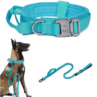 ACESSÓRIOS-Conjunto de coleira tática militar para cães, coleira durável para animais de estimação, coleira retrátil, acessório de treinamento para cães de médio e grande porte, pastor alemão