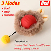 BRINQUEDOS-Novo brinquedo interativo para gatos, bola rolante automática, rabo falso, brinquedo elétrico inteligente recarregável para animais de estimação, treinamento para cães e gatos, imitação de ratoe