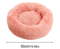 CAMINHAS-Cama redonda para animais de estimação de 40-60 cm, cama para cães grandes, cama supermacia para gatos, longa, de pelúcia, cesta para cães, almofada, cama para gatos, tapete para animais, sofá para dormir