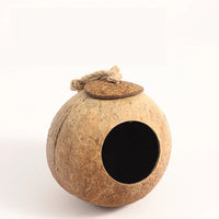 CAMINHAS-Casa de hamster resistente a mordidas, gaiolas de coco naturais para animais de estimação pequenos, esconderijo para porquinhos-da-índia, casa de madeira para hamster, suprimentos para animais de estimação