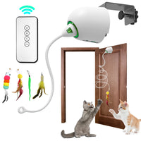 BRINQUEDOS-Brinquedos para gatos INKZOO, brinquedos interativos para gatos de interior, brinquedo interativo inteligente para gatinhos, brinquedo automático para ratos com 7 furos que mata toupeiras