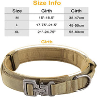 ACESSÓRIOS-Conjunto de coleira tática militar para cães, coleira durável para animais de estimação, coleira retrátil, acessório de treinamento para cães de médio e grande porte, pastor alemão