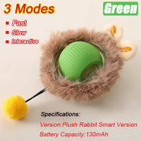 BRINQUEDOS-Novo brinquedo interativo para gatos, bola rolante automática, rabo falso, brinquedo elétrico inteligente recarregável para animais de estimação, treinamento para cães e gatos, imitação de ratoe