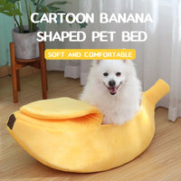 CAMINHAS-Cama de gato banana, fofa, engraçada, aconchegante, tapete para gatos, quente, durável, portátil, cesta para animais de estimação, canil, almofada para cães, suprimentos para gatos, multicoloridor