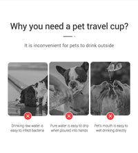 HIGIENE-Garrafa de água portátil para cães pequenos e grandes, tigelas à prova de vazamento para caminhada ao ar livre, suprimentos para chihuahua e buldogue francês