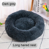 CAMINHAS-Cama redonda para animais de estimação de 40-60 cm, cama para cães grandes, cama supermacia para gatos, longa, de pelúcia, cesta para cães, almofada, cama para gatos, tapete para animais, sofá para dormir