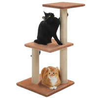 CAMINHAS-Árvore para gatos, torre para gatos de interior, 2 estilos, árvore de atividades para gatos com postes para arranhar, rede grande e poleiro superior removível, cinza