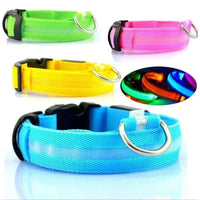 ACESSÓRIOS-Coleira de cachorro com LED e carregamento USB, anti-perda, segurança noturna, luz luminosa, ajustável, de nylon, para animais de estimação, coleiras brilhantes