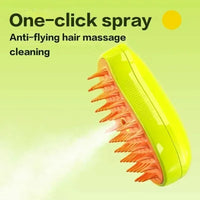 HIGIENE-Escova elétrica para massagem e tosa de animais de estimação, escova elétrica 3 em 1 para massagem e escova de vapor para gatos e cachorros