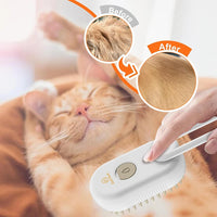 HIGIENE-Escova elétrica para remoção de pelos de gatos, escova elétrica 3 em 1 para cães e gatos, escova para massagem e remoção de pelos de animais de estimação