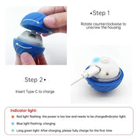 Bola de brinquedo para cachorro, bola automática de movimento e rolamento, USB, brinquedo interativo inteligente para cachorro, bola de mastigar