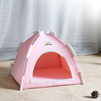 CAMINHAS-Casa dobrável para gatos, tenda para animais de estimação, quatro estações, ninho universal para gatos e cães, tapete refrescante de verão, portátil, dobrável e respirável para áreas externas