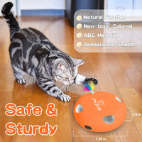 BRINQUEDOS-Brinquedos para gatos INKZOO, brinquedos interativos para gatos de interior, brinquedo interativo inteligente para gatinhos, brinquedo automático para ratos com 7 furos que mata toupeiras
