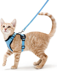ACESSÓRIOS-Coleira e guia para gatos para caminhada, coletes ajustáveis e macios à prova de fuga para gatos, EasyControl
