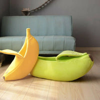 CAMINHAS-Cama de gato banana, fofa, engraçada, aconchegante, tapete para gatos, quente, durável, portátil, cesta para animais de estimação, canil, almofada para cães, suprimentos para gatos, multicoloridor