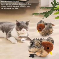BRINQUEDOS-Flappy Bird Brinquedo Interativo para Gatos Controle Remoto USB Recarregável Brinquedo de Pelúcia para Gatos de Estimação Brinquedo de Pássaro Batendo as Batidas Estimula o Instinto de Caças