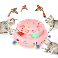 BRINQUEDOS-Brinquedos para gatos INKZOO, brinquedos interativos para gatos de interior, brinquedo interativo inteligente para gatinhos, brinquedo automático para ratos com 7 furos que mata toupeiras