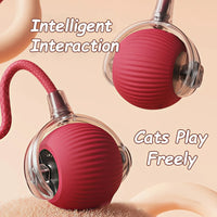 BRINQUEDOS-Novo brinquedo interativo para gatos, bola rolante automática, rabo falso, brinquedo elétrico inteligente recarregável para animais de estimação, treinamento para cães e gatos, imitação de ratoe