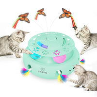 BRINQUEDOS-Brinquedos para gatos INKZOO, brinquedos interativos para gatos de interior, brinquedo interativo inteligente para gatinhos, brinquedo automático para ratos com 7 furos que mata toupeiras
