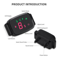ACESSÓRIOS-Smart Automatic Anti Barking Dog Collar HD Digital Display IP67 Waterproof Collar For Dog Rechargeable Bark Stopper Stop Barking