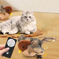 BRINQUEDOS-Flappy Bird Brinquedo Interativo para Gatos Controle Remoto USB Recarregável Brinquedo de Pelúcia para Gatos de Estimação Brinquedo de Pássaro Batendo as Batidas Estimula o Instinto de Caças