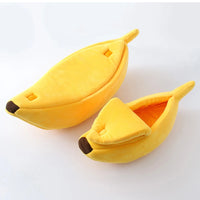 CAMINHAS-Cama de gato banana, fofa, engraçada, aconchegante, tapete para gatos, quente, durável, portátil, cesta para animais de estimação, canil, almofada para cães, suprimentos para gatos, multicoloridor