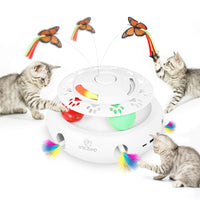 BRINQUEDOS-Brinquedos para gatos INKZOO, brinquedos interativos para gatos de interior, brinquedo interativo inteligente para gatinhos, brinquedo automático para ratos com 7 furos que mata toupeiras