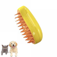 HIGIENE-Escova elétrica para massagem e tosa de animais de estimação, escova elétrica 3 em 1 para massagem e escova de vapor para gatos e cachorros