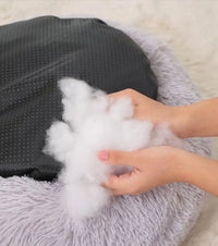 CAMINHAS-Cama redonda para animais de estimação de 40-60 cm, cama para cães grandes, cama supermacia para gatos, longa, de pelúcia, cesta para cães, almofada, cama para gatos, tapete para animais, sofá para dormir