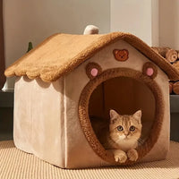 CAMINHAS-Casa dobrável para animais de estimação, casa removível e lavável para gatos, caverna para filhotes, sofá, cama para animais de estimação, casa para cães extra pequenos e gatos pequenos e médios
