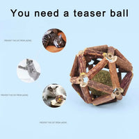 BRINQUEDOS-Bola de brinquedo para gatos, brinquedo de mastigar para gatinhos, limpa os dentes do gato, vara de matatabi saudável, brinquedo interativo para gatos