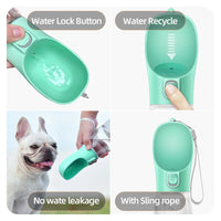 HIGIENE-Garrafa de água portátil para cães pequenos e grandes, tigelas à prova de vazamento para caminhada ao ar livre, suprimentos para chihuahua e buldogue francês