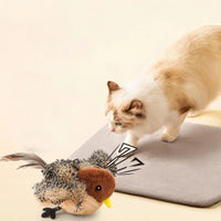 BRINQUEDOS-Flappy Bird Brinquedo Interativo para Gatos Controle Remoto USB Recarregável Brinquedo de Pelúcia para Gatos de Estimação Brinquedo de Pássaro Batendo as Batidas Estimula o Instinto de Caças