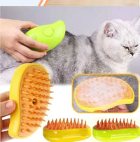 HIGIENE-Escova elétrica para massagem e tosa de animais de estimação, escova elétrica 3 em 1 para massagem e escova de vapor para gatos e cachorros