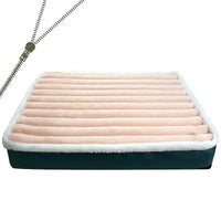 CAMINHAS-Cama curta de pelúcia para cães com fundo antiderrapante, cama ortopédica de espuma para cães, capa removível para cães grandes, médios e pequenos, lavável à máquina