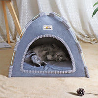 CAMINHAS-Casa dobrável para gatos, tenda para animais de estimação, quatro estações, ninho universal para gatos e cães, tapete refrescante de verão, portátil, dobrável e respirável para áreas externas