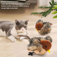 BRINQUEDOS-Flappy Bird Brinquedo Interativo para Gatos Controle Remoto USB Recarregável Brinquedo de Pelúcia para Gatos de Estimação Brinquedo de Pássaro Batendo as Batidas Estimula o Instinto de Caças
