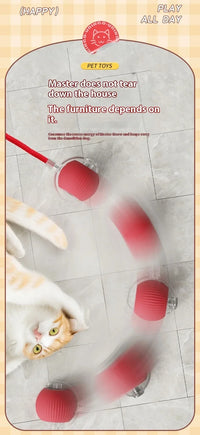 BRINQUEDOS-Bola de brinquedo elétrica para cachorro 2025, bola rolante automática, recarregável, brinquedo de pelúcia interativo para treinamento de cães e gatos