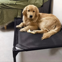 CAMINHAS-Cama elevada refrescante para cães KEMORELA, cama elevada para cães de médio porte, à prova de mordidas, lavável, malha respirável