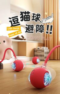 BRINQUEDOS-Novo brinquedo interativo para gatos, bola rolante automática, rabo falso, brinquedo elétrico inteligente recarregável para animais de estimação, treinamento para cães e gatos, imitação de ratoe