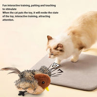 BRINQUEDOS-Flappy Bird Brinquedo Interativo para Gatos Controle Remoto USB Recarregável Brinquedo de Pelúcia para Gatos de Estimação Brinquedo de Pássaro Batendo as Batidas Estimula o Instinto de Caças