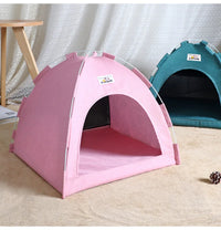 CAMINHAS-Casa dobrável para gatos, tenda para animais de estimação, quatro estações, ninho universal para gatos e cães, tapete refrescante de verão, portátil, dobrável e respirável para áreas externas