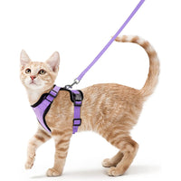 ACESSÓRIOS-Coleira e guia para gatos para caminhada, coletes ajustáveis e macios à prova de fuga para gatos, EasyControl
