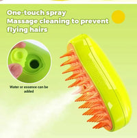 HIGIENE-Escova elétrica para massagem e tosa de animais de estimação, escova elétrica 3 em 1 para massagem e escova de vapor para gatos e cachorros
