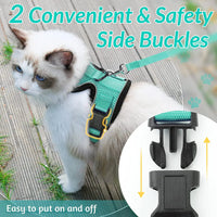 ACESSÓRIOS-Coleira e guia para gatos para caminhada, coletes ajustáveis e macios à prova de fuga para gatos, EasyControl
