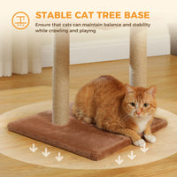 CAMINHAS-Árvore para gatos, torre para gatos de interior, 2 estilos, árvore de atividades para gatos com postes para arranhar, rede grande e poleiro superior removível, cinza
